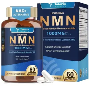 Liposomal NMN Supplement 1000mg, 14-in-1 NMN Resveratrol Complex with CoQ10, TMG, Quercetin, ALA, PQQ, Support NAD Levels, Cellular Energy & Healthy Aging, 60 Capsules, cGMP, Filler Free