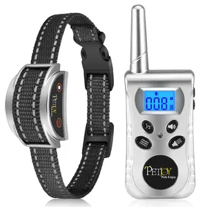 Petjoy Vibrating Dog Collars with Remote, 2800ft Dog Training Collar, Ipx7 Waterproof, Rechargeable, No Shock, for Small Medium Dogs