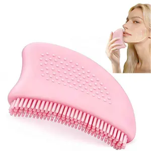 Nectarbellis Face Lymphatic Drainage Brush, Silicone Facial Massager for Jawline Sculpting Chin Shaping, Lymph Contour Dry Brush for Women Depuffing Detox Lifting Fatigue Relief,Ergonomic Skincare Tool for Glowing Skin,Gift for Her Valentine's Day,Gua Sha