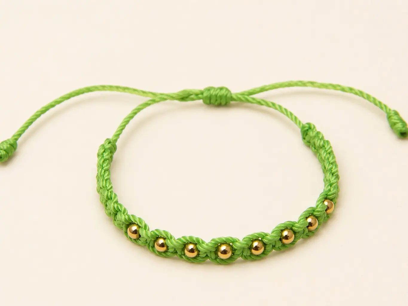 Handmade Green Macramé Bracelet
