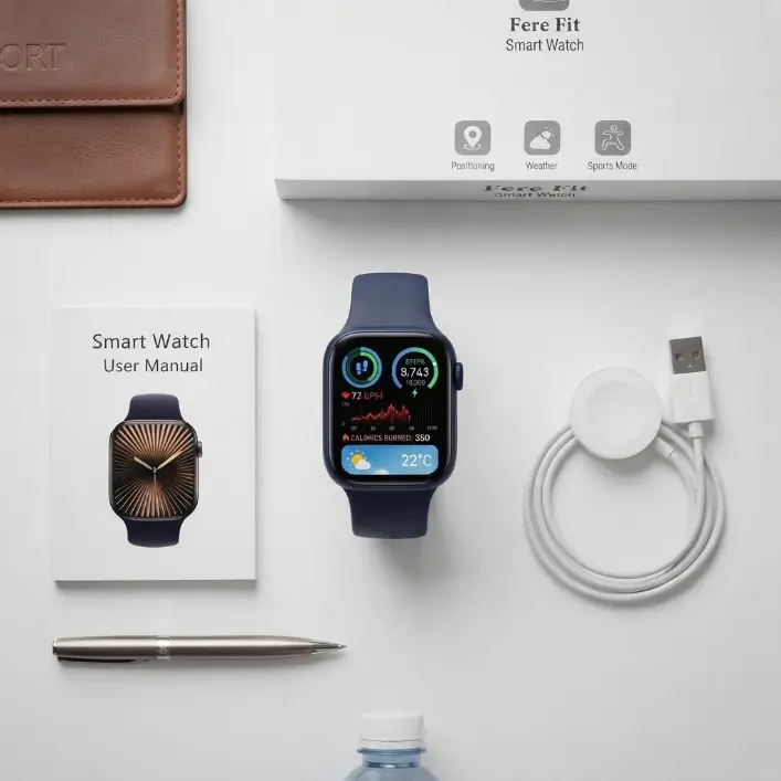 Universal smart HD watch for making and receiving calls and sending and receiving messages, fitness running, IP65 water resistance, pedometer, weather viewing, sleep/activity/heart rate/blood pressure monitoring, and various sports modes. tracker screen