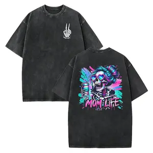 Mom Life Skull Tee|Gift for Moms|Bella Canvas Mama Tee|Gift for Her|Gift for New Mom|Gift for Wife|Edgy Mom Tee