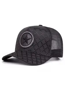 2026 New Personalized Baseball Hat, Graphic Trucker Hat, Snapback Trucker Hat, Pentagram Grid Embroidered Hip Hop Hat, Outdoor Leisure Sports Sunshade Hat, Male Female Breathable Mesh Hat, Stylish Hat