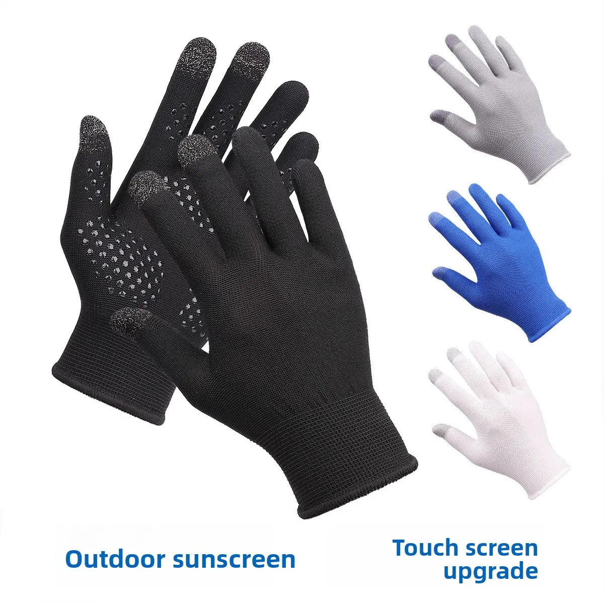 Gaming Gloves for Sweaty Hands  High-Sensitive Anti-Sweat Breathable Seamless Touch Screen Gloves with Thumb Finger Sleeves for iPad/Mobile Game Controller
