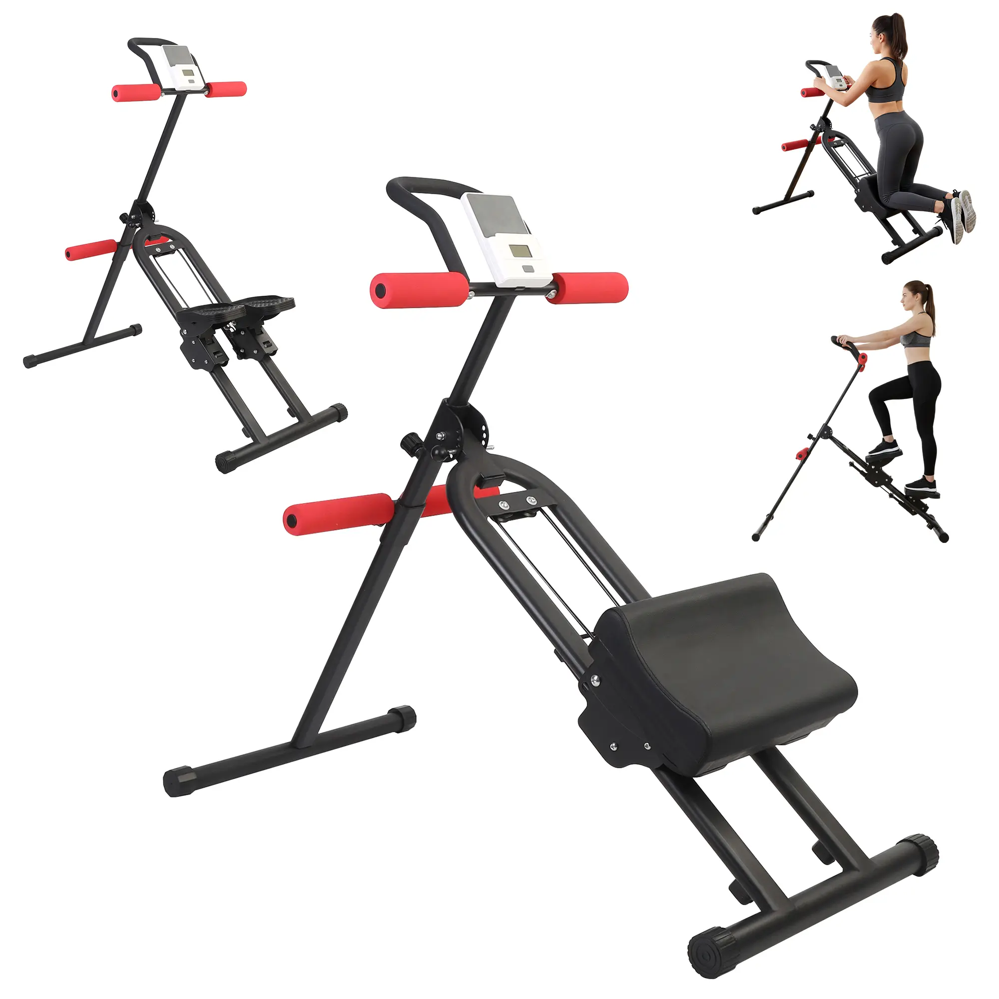 4 in 1 Stepper with Handlebar, Extended Step Range Climber Machine for Workouts, Home Workout Equipment