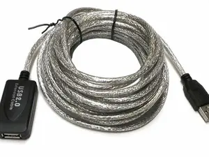 USB Extension Cable 25FT Long Active USB2.0 Extender, Male to Female Repeater, Data Transfer Cord)- for Game Consoles, Printer, Camera, Keyboard, Hard Drives