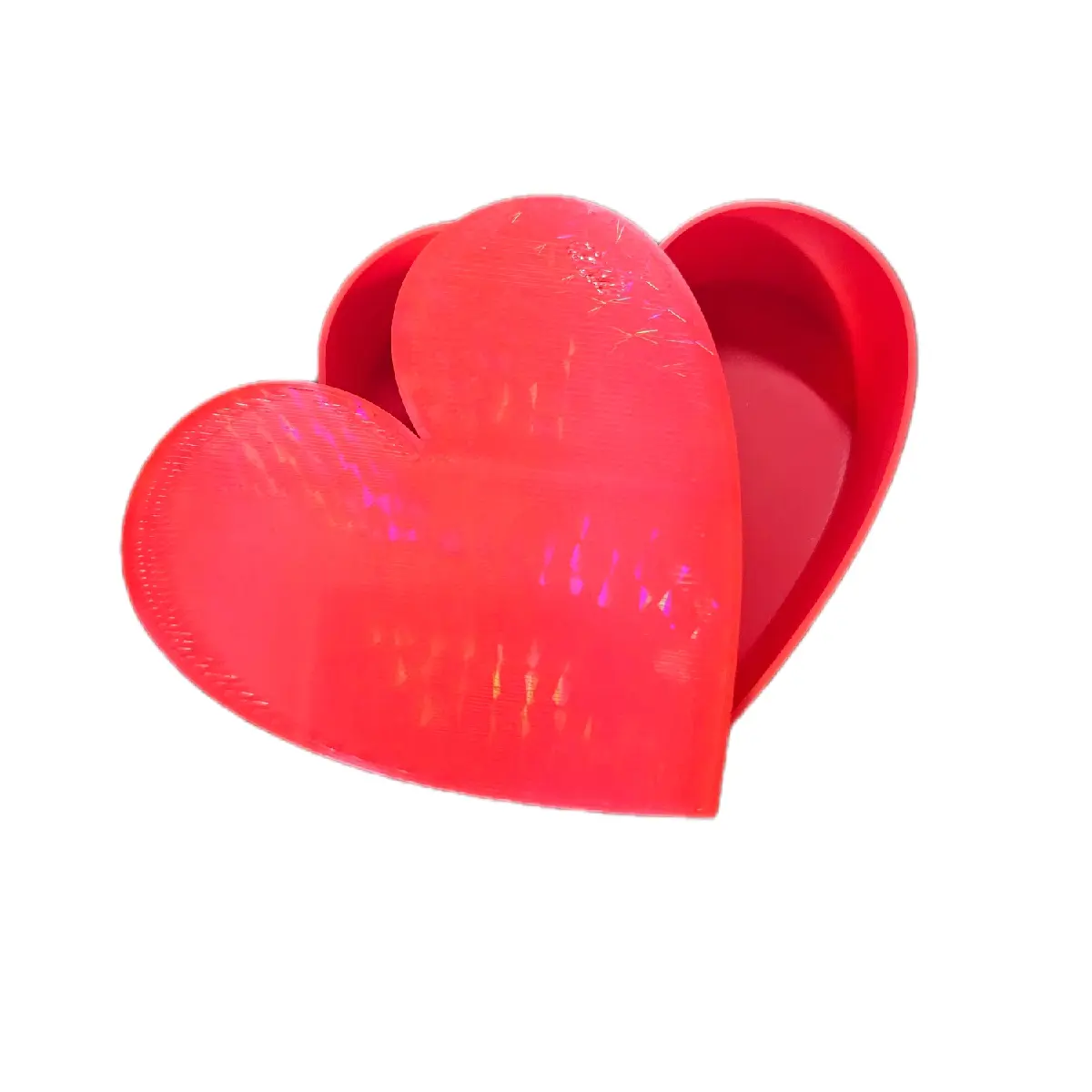 Valentines Heart Box - Heart-Shaped Red Box with Smooth Surface, Ideal for Display or Storage