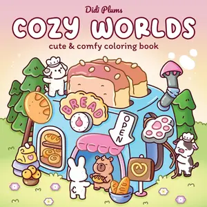 Didi Plums Cozy Worlds Cute & Comfy Coloring Book for Adults and Teens Featuring Adorable Animals in Comfy Little Spaces for Relaxation