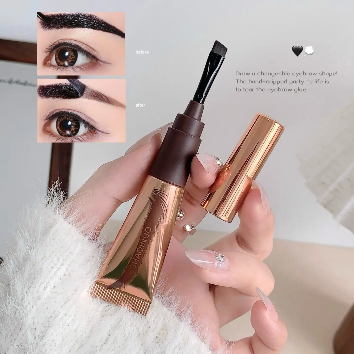 Long Lasting Peel Off Eyebrow Tattoo Tint Waterproof Makeup