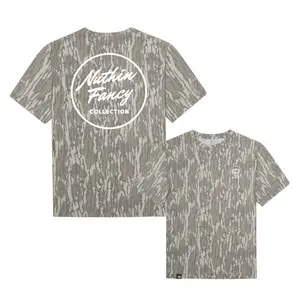 Mossy Oak NUTHIN FANCY Original Bottomland Camouflage Camo T-Shirt – Soft & Breathable Tee