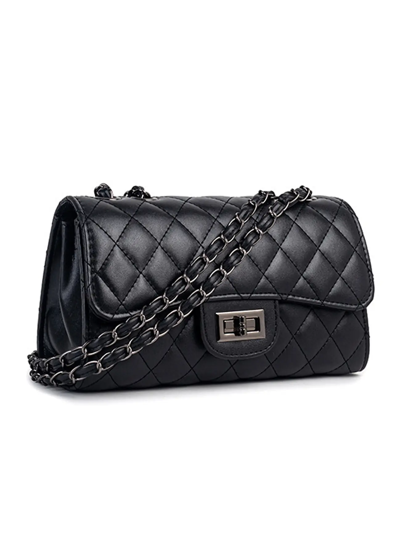 Small Leather Crossbody Bag for Women Clutch Purse Chic Crossbody Purse Cross Body Purse Fashionable Shoulder Bags with Chain Strap Quilted Purses Elegant Shoulder Bag Fashion Crossbody Handbag Stylish Crossbody Bag