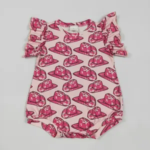 Western Pink Summer Girls romper