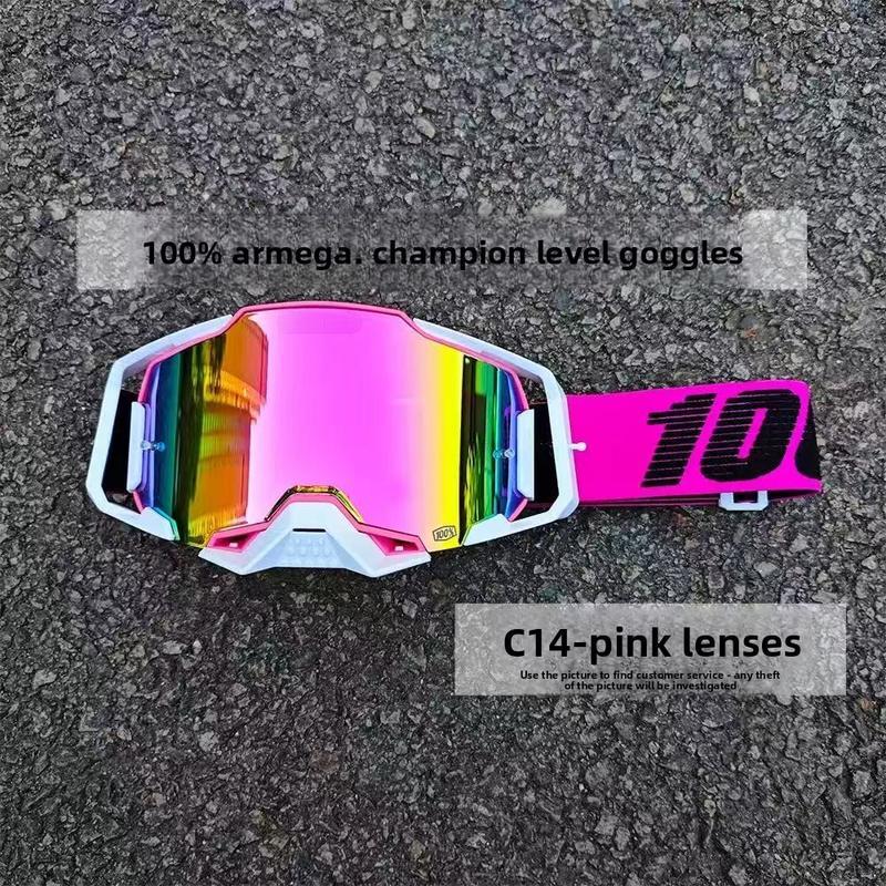 100% armega champion series goggles Quick Release Off-Road Motorcycle Goggles -Pro Motocross MX ATV Dirt Bike Racing Goggles, Anti-Fog UV Protection Lens, Adjustable Strap,Shockproof Eye Protection for Outdoor Adventure Riders Motorbike Gear
