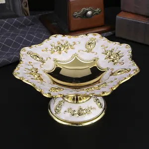 Modern Luxury Metal Rose Fruit Tray, Stackable Design for Afternoon Tea & Table Decor, Elegant Home Accessory for Dining Tables