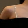 2-Piece Women's Elegant Crystal-Decorated Bra Straps with Crystal Embellishments, Adjustable Metal Back Straps with Comfortable Support, Stylish Women's Shoulder Straps, Bra Accessory