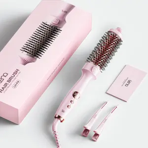 Lena Hair 1.5 Inch All-in-1 Hot Air Brush with Titanium Barrel, Thermal Round Brush, 5 Heat Settings, Infrared Technology & Negative Ion Technology