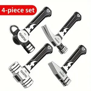 OUDISI Multi-Function Mini Hammer Set - Industrial-Grade Hand Tools, Short Handle, Portable Shock-Absorbing Design, Multiple Heads for Woodwork, Household Use