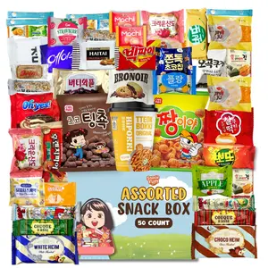 32-Count Organic Assorted Global Korean Snack Box Combo Multipack - Ambient Room-Temp International Care Package Gift Bundle with Ramen, Drinks, Cookies, Chips, Crackers, Coffee Mix, Ready-to-Eat Snacks for Adults