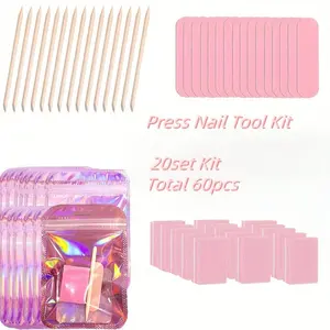 60/30/15/3pcs One-Time Manicure Set, Mini Nail Files, Polishing Pads & Sticks, Odorless, DIY Jewelry Polishing, 30pcs Individually Packaged, Nail Art Tools