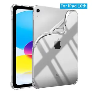 Transparent Tpu Case for iPad Air 4/5/6, Full Coverage Protective Anti-Drop Protection, High Clarity Soft Silicone Shell, Compatible with iPad 7/8/9/10 Gen