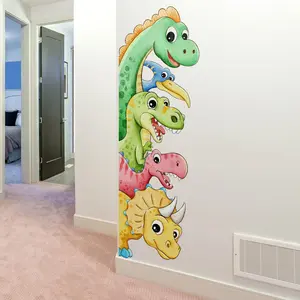 Dinosaur Pattern Wall Sticker, Modern Self-adhesive Decorative Sticker, Removable Wall Art for Home Living Room Bedroom, Funny Stickers, Wall Decal, Decoration Sticker