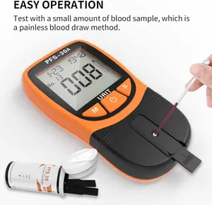 UriT Portable Blood Lipid Analyzer 5-in-1 for Rapid Detection of Cholesterol/Triglycerides/High-Density/Low-density Lipoprotein Healthcare Kit Health Monitor