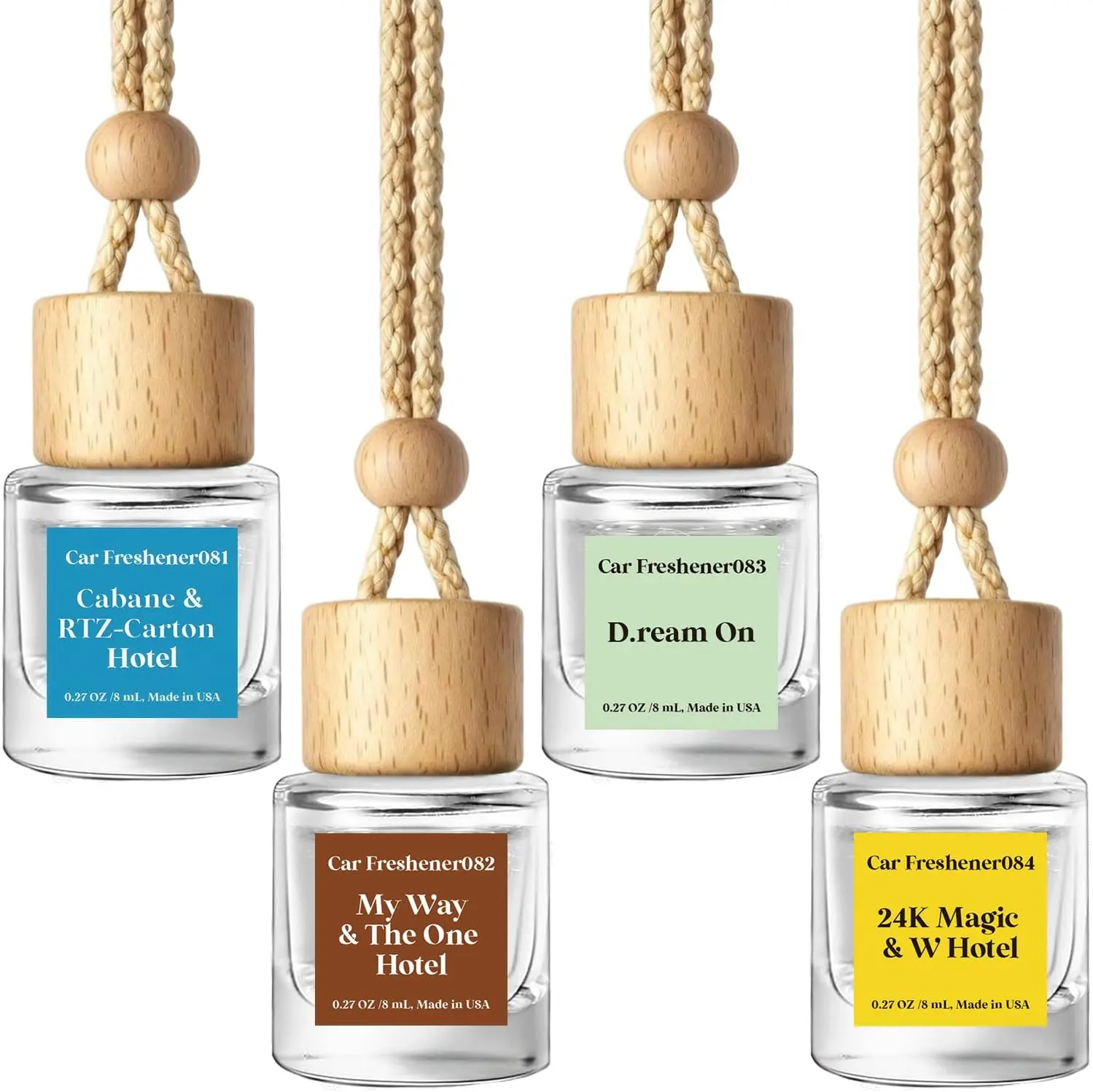 Car Air Freshener Diffuser 2 Pack Hanging Air Freshener Diffuser - Vanilla Cream Fragrance Oil Air D iffuser for Car, 45+ days Long Lasting Fragrance Made in USA C ar Air Fresheners