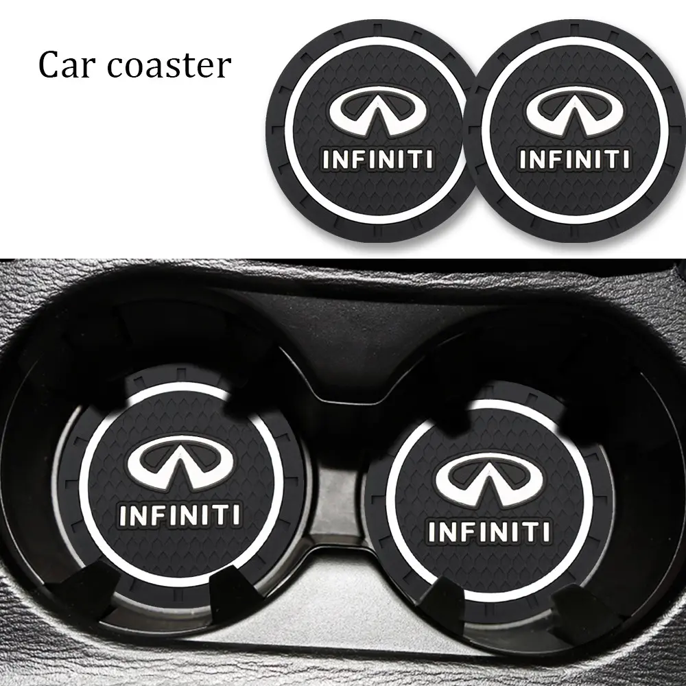 Infiniti Anti-Slip Car Cup Holder Mat, Thick High-Temperature Resistant, Essential Car Interior Decoration Accessory, Car Accessories, 1pcs/2pcs Set