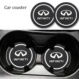 Infiniti Anti-Slip Car Cup Holder Mat, Thick High-Temperature Resistant, Essential Car Interior Decoration Accessory, Car Accessories, 1pcs/2pcs Set