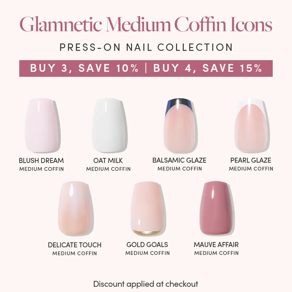 Glamnetic Medium Coffin Icons Press-On Nail Collection