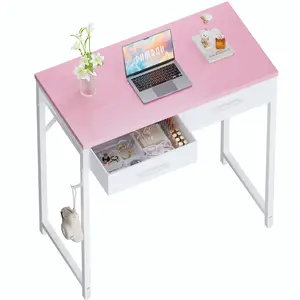 Pamray 32 Inch Small Computer Desk with 2 Drawers for Bedroom Study Writing Home Office Table for Small Spaces