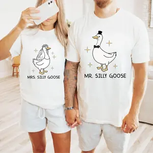Funny Couple Matching Silly Goose T-shirt, Couple Silly Goose T-shirt Sweatshirt Hoodie, Couple Gift Idea, Halloween Funny Couple Shirt