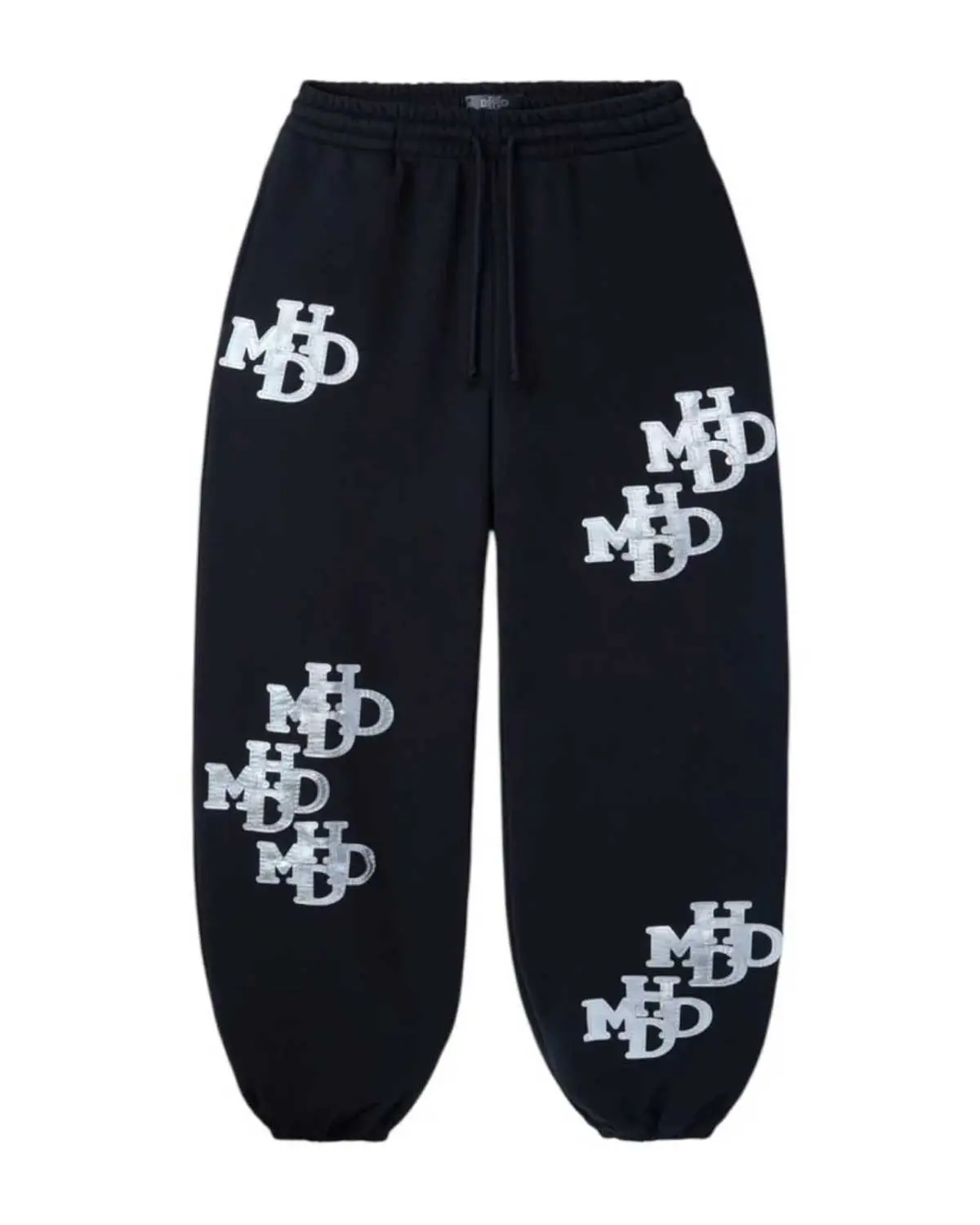 HMDD Scrunch Patch Sweatpants Black/Silver