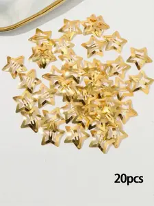 20 Pcs Star Alloy Hair Clips, Cute Five-pointed Star Design, Perfect for All Seasons, Ideal for Women & Girls, Star Hair Accessories