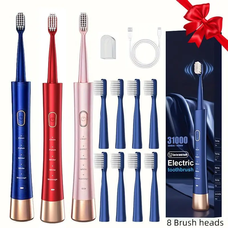 Adult Sonic Electric Toothbrush, Rechargeable Toothbrush, Rechargeable Electronic Toothbrushes, Personal Care Appliances, Oral Care Tool, High-Efficiency Cleaning, Gentle & Effective Brushing Experience, for Daily Oral Care