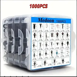 1000pcs Easy-Install Snap-On Plastic Expansion Screws, Automotive Fastener Kit for Bumper & Fender Fixation, Tools & Hardware Car Vehicle Accessories