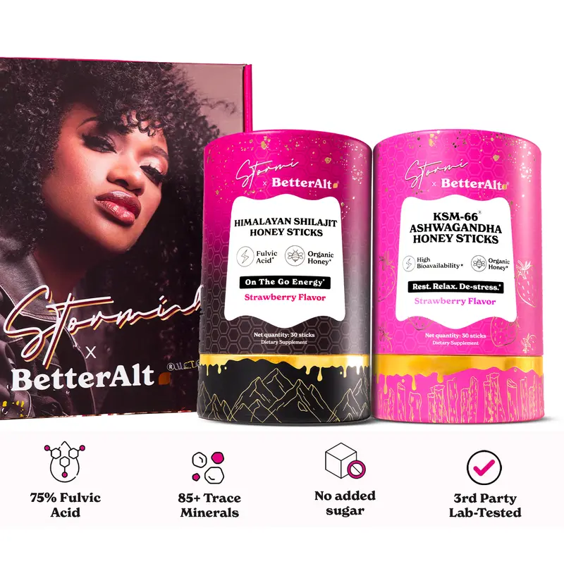 (Limited Edition) Stormi x BetterAlt | De-stress & Energy Kit, HSN Gummies & Undereye Patches | Lab-tested | Energy & Beauty supplements