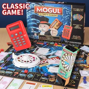 Classic Monopoly Board Game for family & kids. Includes cartoon pawns, board and play money. Build financial sense via property game, great for parent-child play and holiday gift.