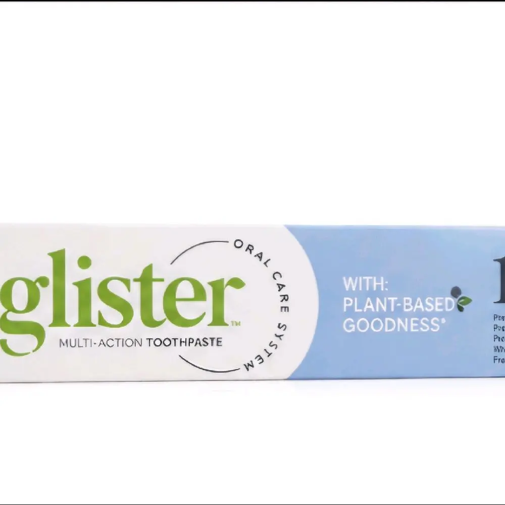 Glister Multi-Action Fluoride Toothpaste, Plant-Based Oral Care System, 200g