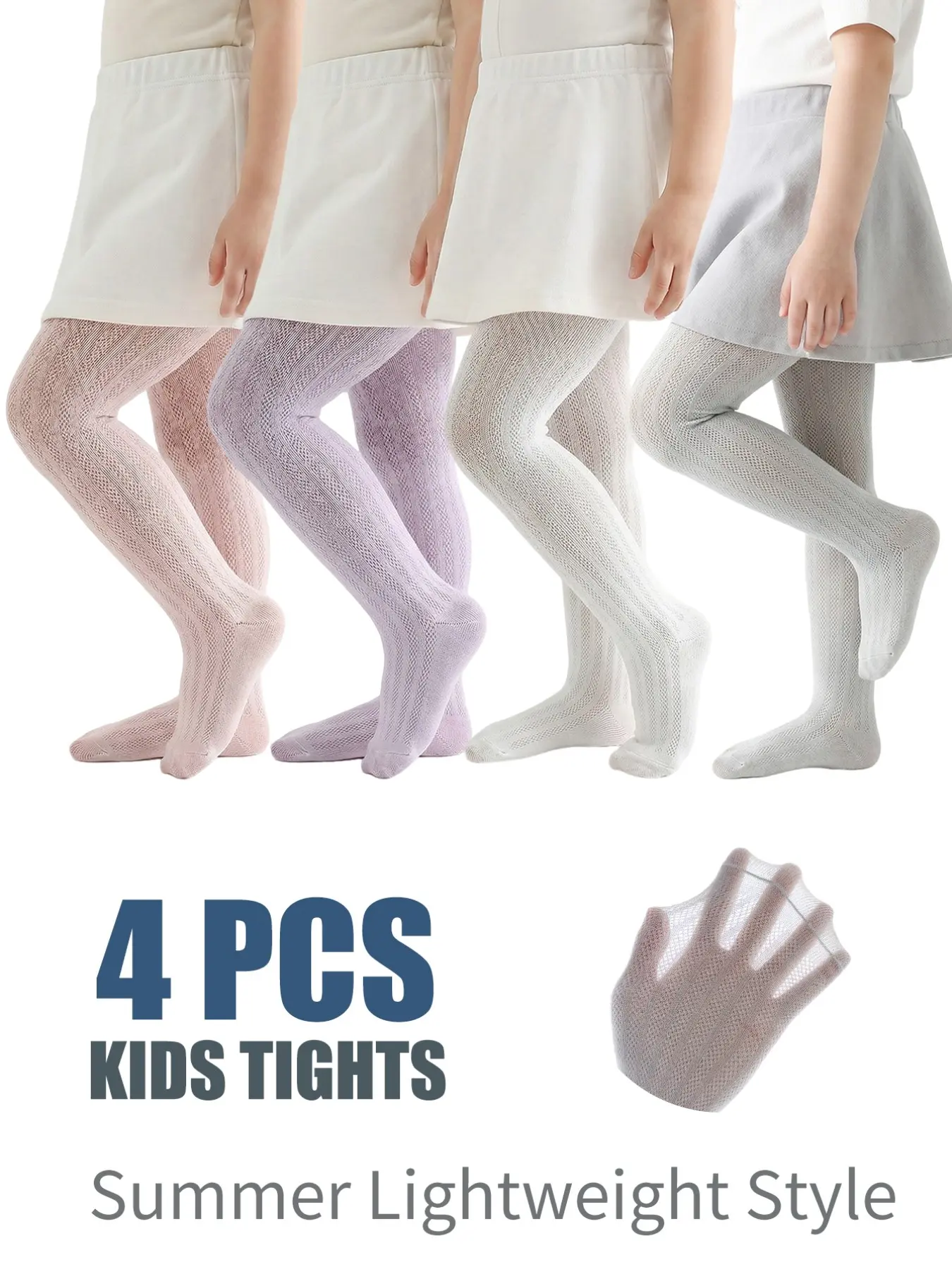 4 PCS Children's mesh base leggings Toddler Baby Girl's Mesh Tights, toddler ultra-thin bowknot tights, in a sweet and simple style Casual.Soft & Comfortable，Soft Mesh for Summer Days, Mesh Grid Socks
