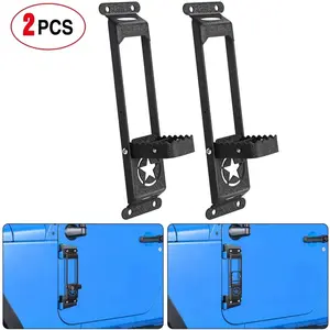 Automotive Door Hinge Steps, Nilight Pair Pack for 2007-2017 Jeep Wrangler JK JKU & 2018-2020 Jeep Wrangler JL (Pair) Truck Accessories Car