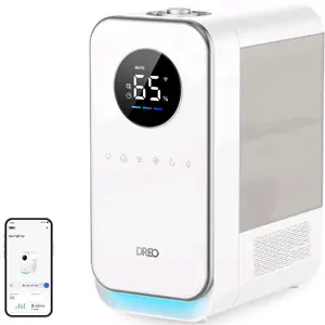 Humidifiers for Bedroom, Top-filled Smart Quiet Cool Mist Humidifiers for Large Room Home, Oil Diffuser & Nightlight, 50Hours Runtime for Indoor Plants, with Alexa/Google ,white aromatherapy machine