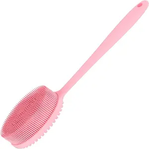 Silicone Body Scrubber, 1 Count Gentle Back Scrubber for Shower, Shower Brush for Body, Bath Back Brush for Shower, Bathing Accessories