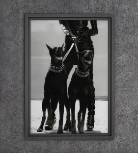 [UNFRAMED POSTER] Two Doberman Poster Print, Hypebeast Poster, Luxury Designer Fashion Dog Lover Poster, Fashion Wall Art, Designer Poster, Streetwear Poster