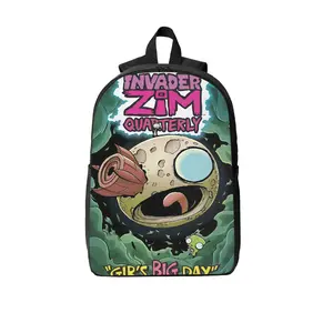 Invader Zim Gir Backpack - Alien Cartoon School & Travel Bag