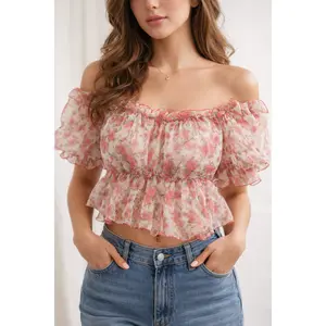 Willow Floral Crop Blouse