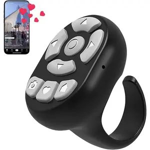 PLL Scrolling Ring with Finger Remote,Fingertip Wireless Bluetooth Remote Control,Scrolling Ring for iOS,Android
