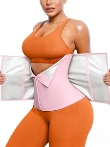 Women's Coated Waist Cincher Belt with 4 Steel Bones Support, Zipper Closure, Dual Layer Abdominal Shaper Shapewear, All Seasons, Body Shaper Shapewear