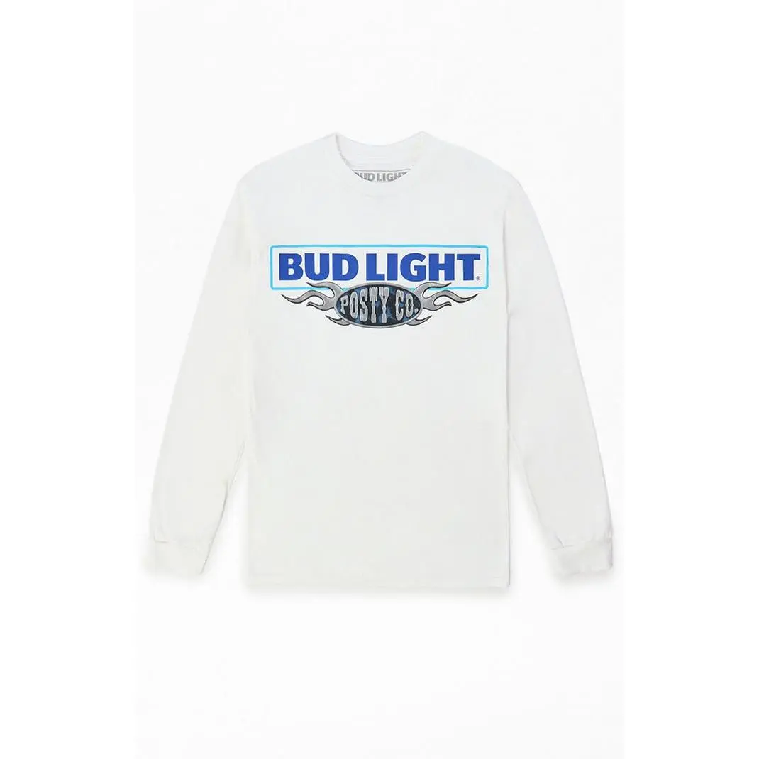 PacSun Men's Post Malone x Bud Light Long Sleeve T-Shirt - Multicolor