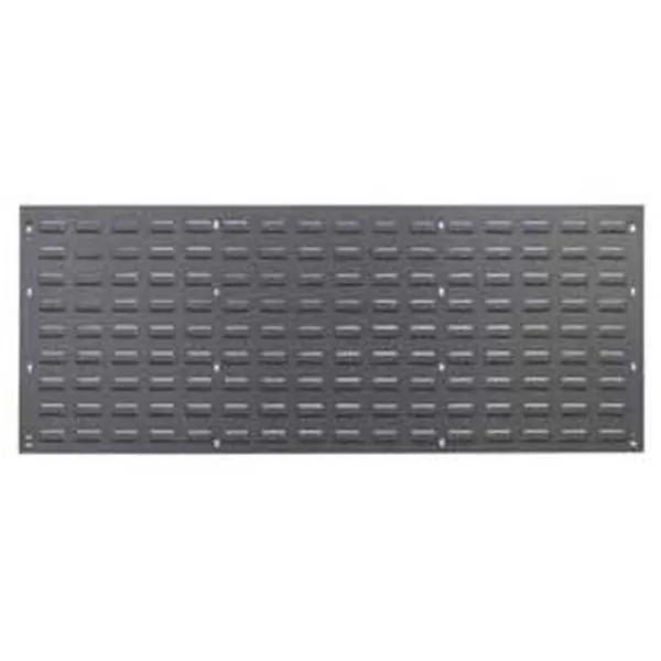 Global Industrial Rectangular Louvered Wall Panel - 16 Gauge Cold Rolled Steel, Gray Baked Enamel, 48 x 19 in., Pre-Drilled Holes, No Bins, Pack of 2 - Convenient Storage, Storage Support for Carts